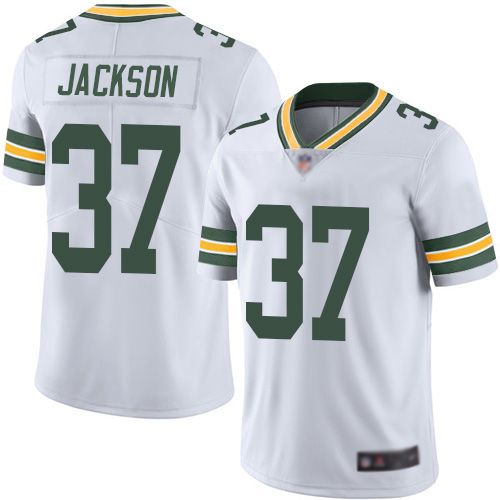 Green Bay Packers Limited White Men 37 Jackson Josh Road Jersey Nike NFL Vapor Untouchable